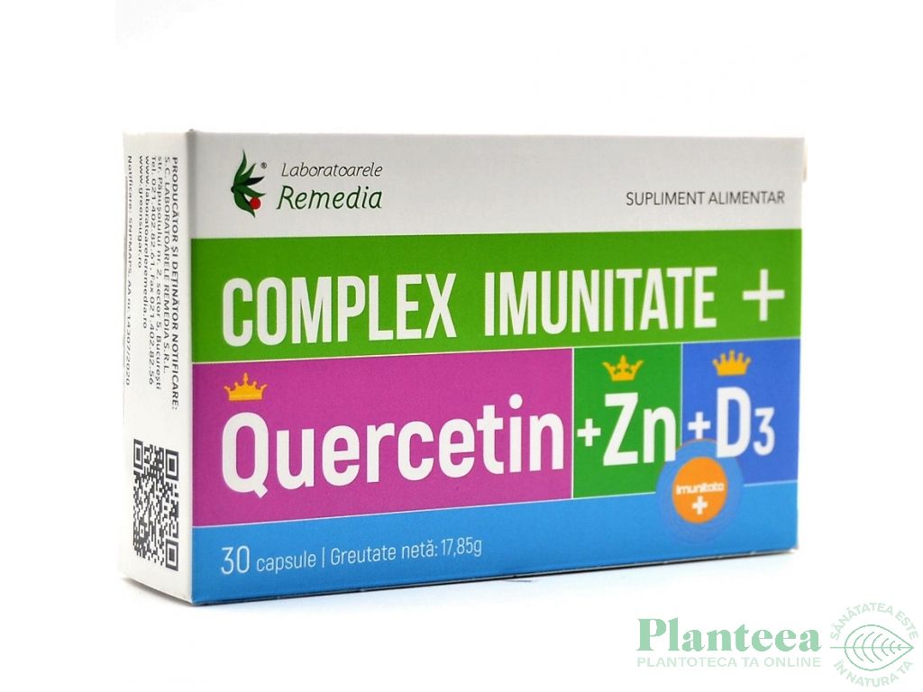 Complex imunitate+ Quercetin Zn D3 30cp - REMEDIA