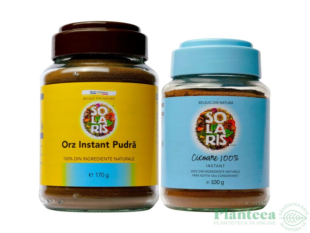 Pachet Cafelute duo instant [Cicoare 100g + Orz 170g] 2b - SOLARIS