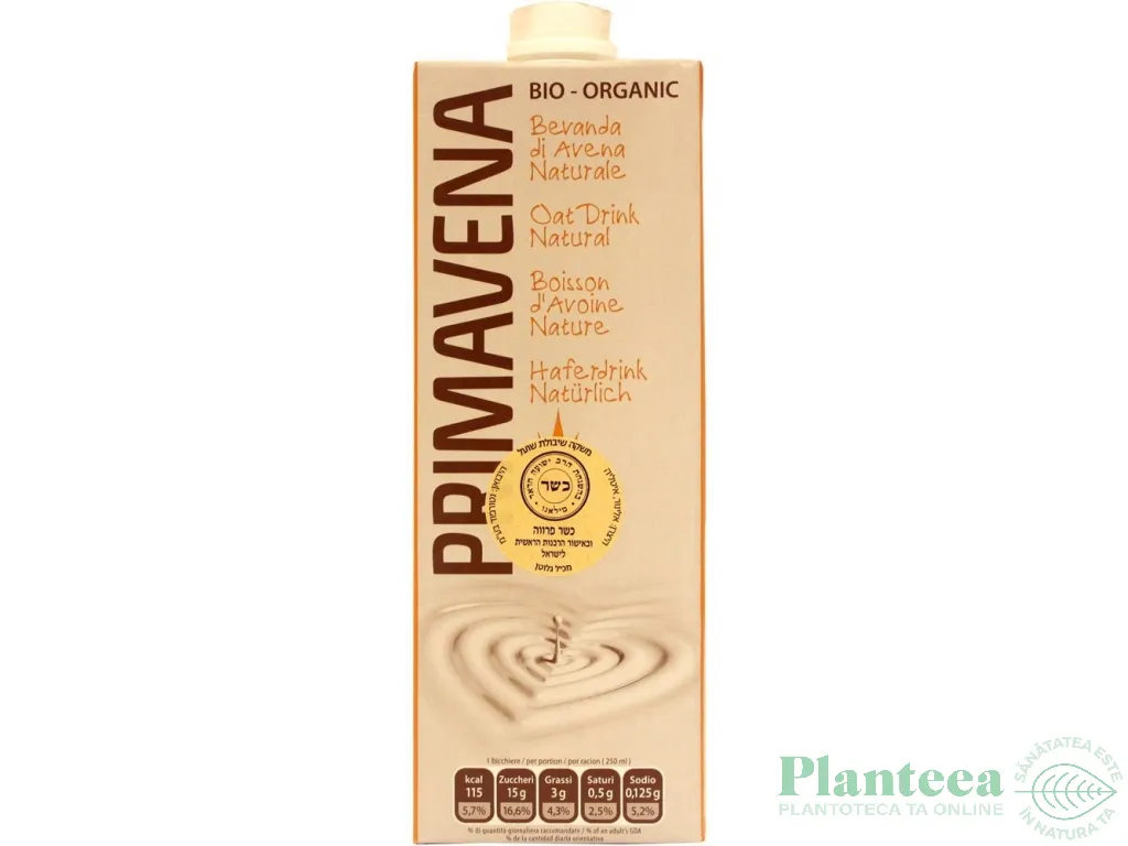 Lapte ovaz simplu eco 1L - PRIMAVENA