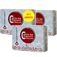 Pachet Calciu magneziu natural 3x20cps - AROM SCIENCE