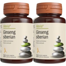 Pachet Ginseng siberian 250mg 2x30cps - ALEVIA