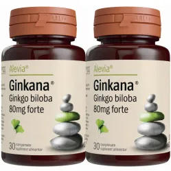 Pachet Ginkgo biloba 80mg Ginkana forte 2x30cp - ALEVIA
