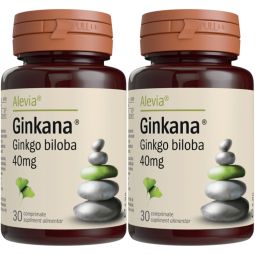 Pachet Ginkgo biloba 40mg Ginkana 2x30cp - ALEVIA