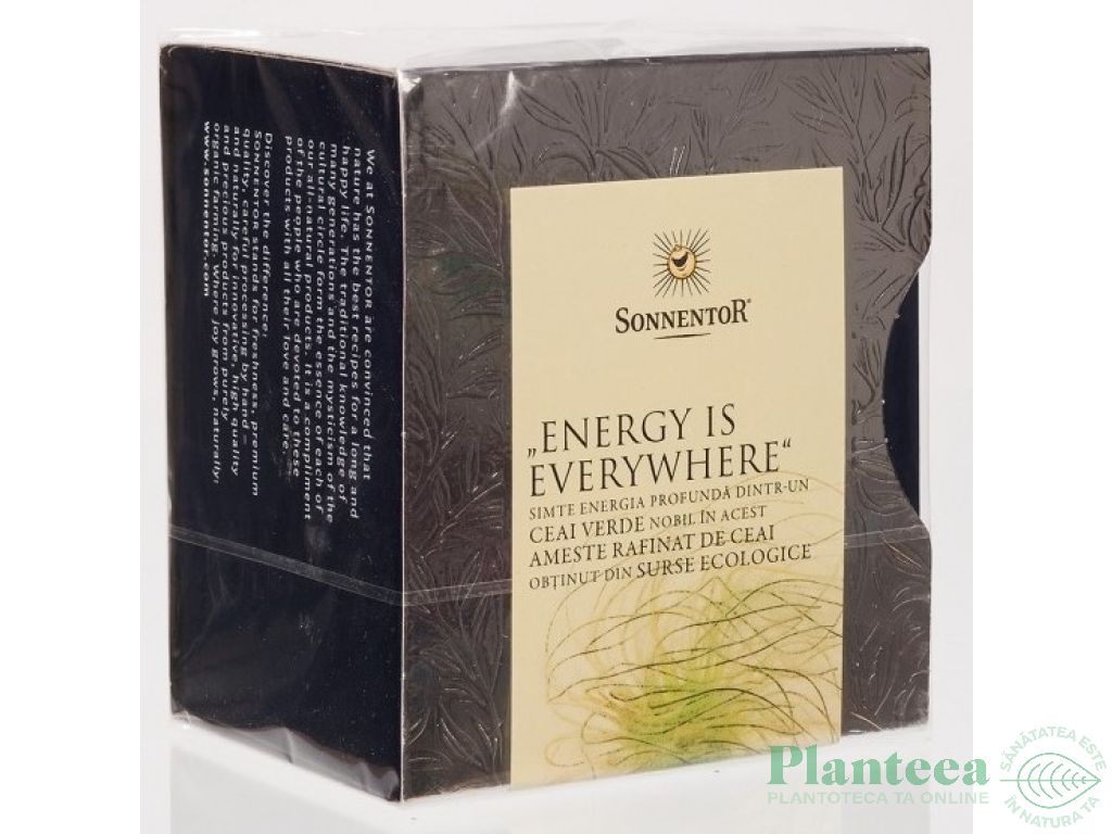 Ceai verde Energy is Everywhere piramide eco 12dz - SONNENTOR