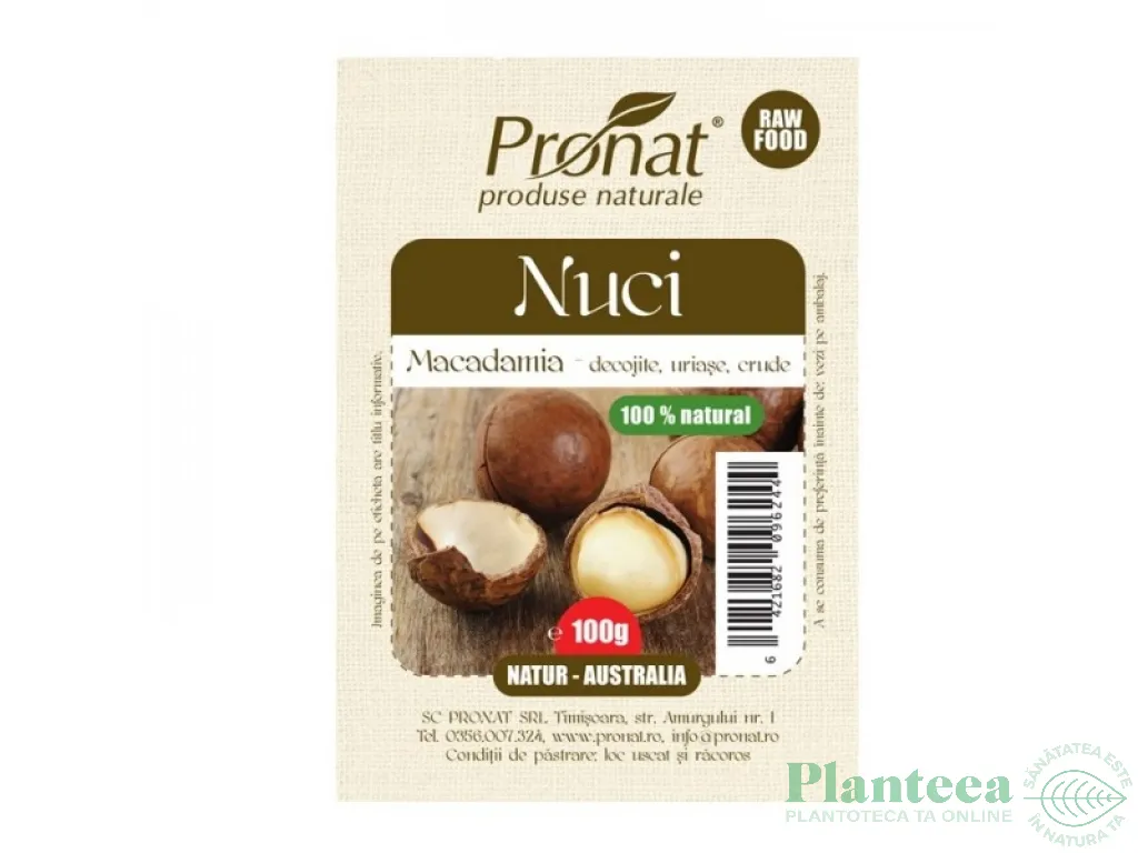 Macadamia crud 100g - PRONAT