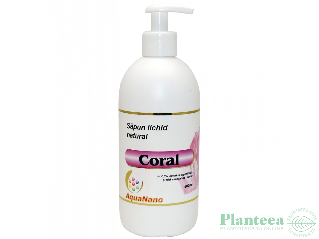 Sapun lichid clasic ulei esential lamaie Coral 500ml - AQUA NANO