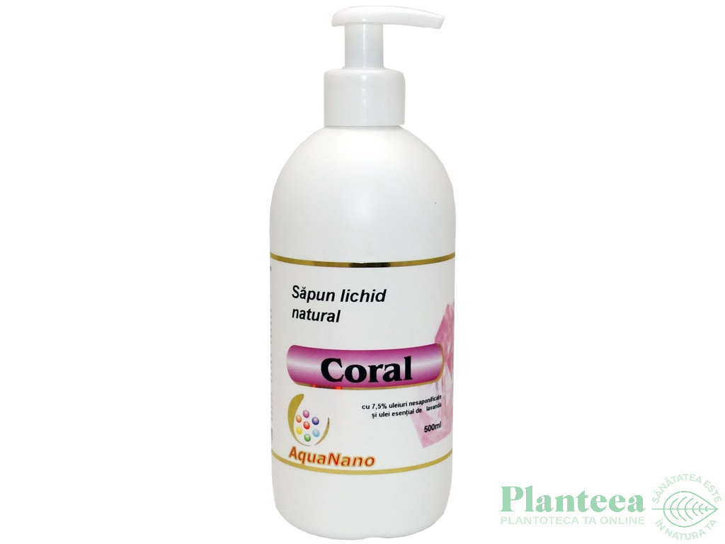 Sapun lichid clasic ulei esential lavanda Coral 500ml - AQUA NANO