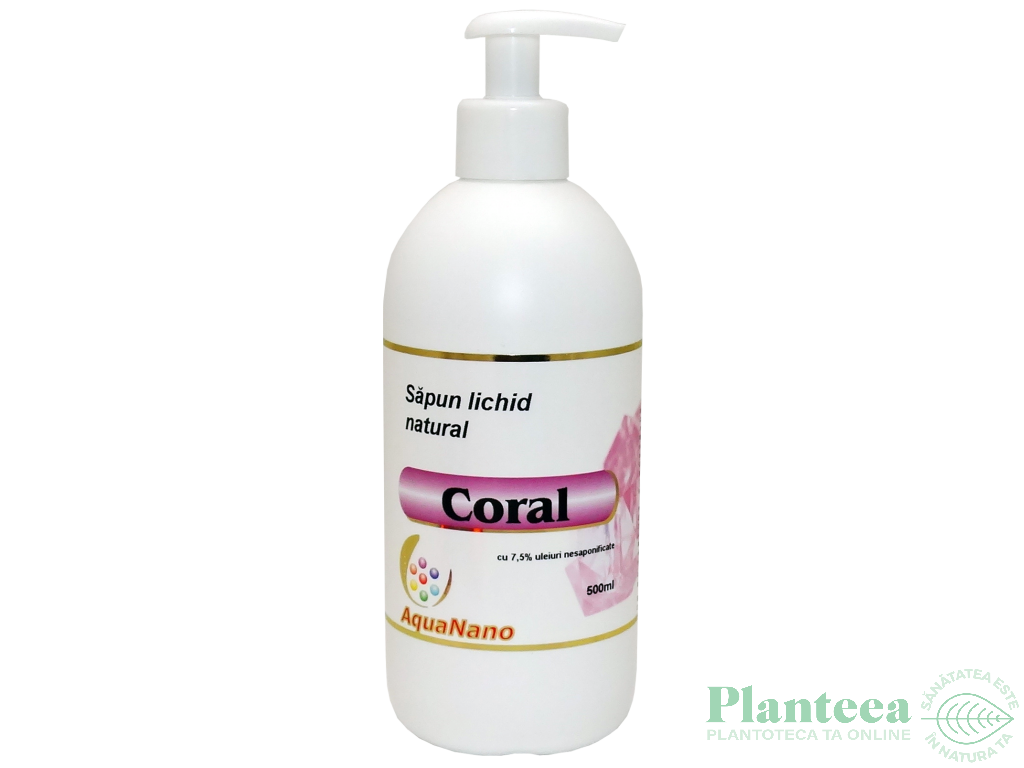 Sapun lichid clasic fara ulei esential Coral 500ml - AQUA NANO