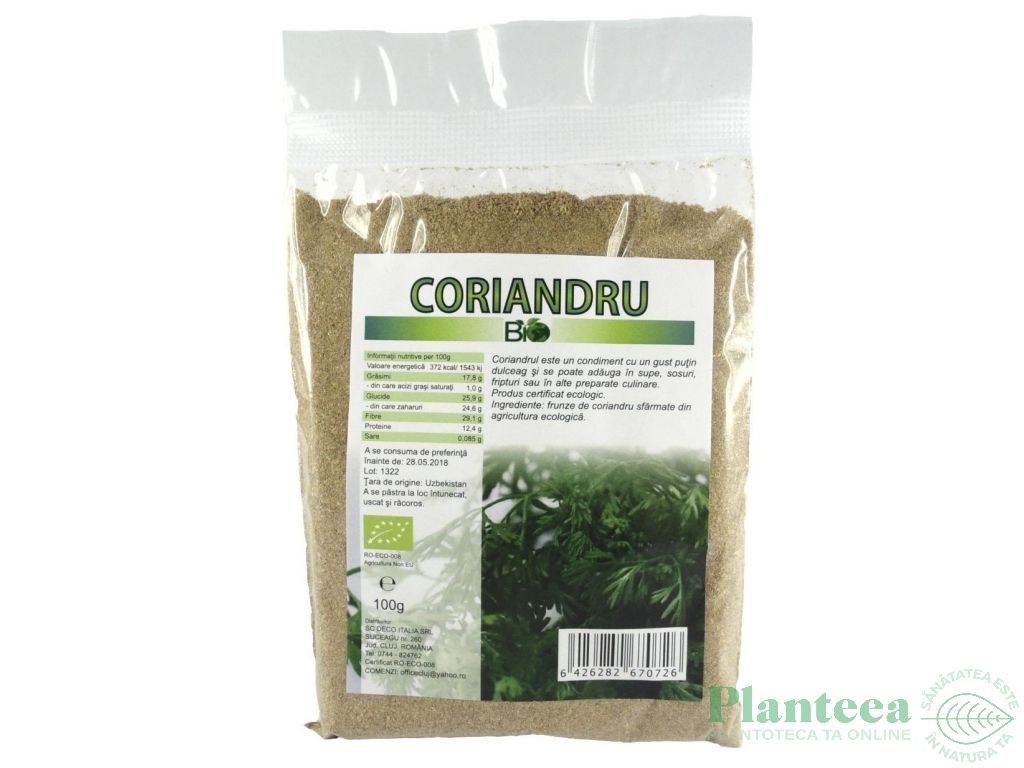 Condiment coriandru macinat eco 100g - DECO ITALIA