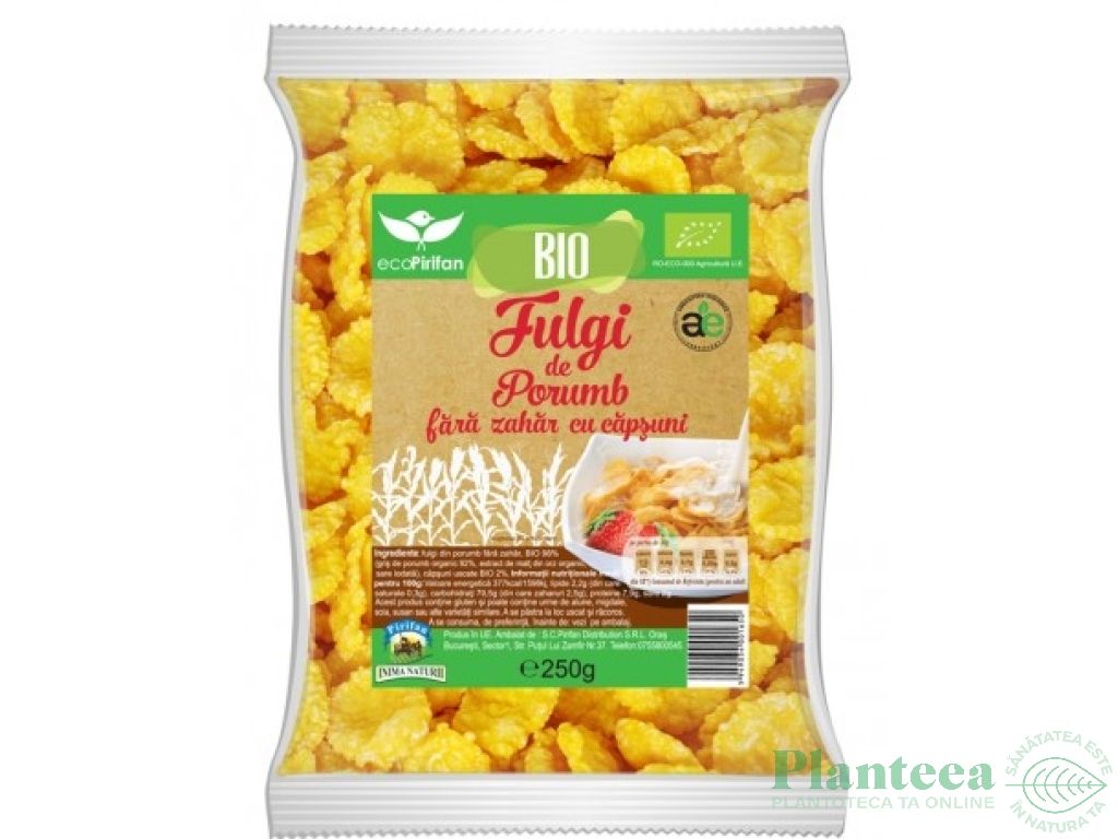 Fulgi porumb capsuni fara zahar eco 250g - PIRIFAN