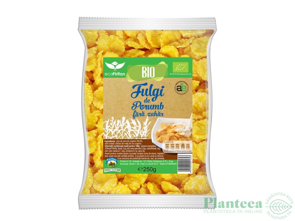 Fulgi porumb fara zahar bio 250g - PIRIFAN