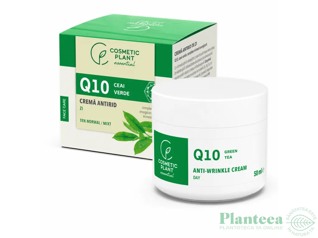 Crema zi antirid Q10 ceai verde complex mineral 50ml - COSMETIC PLANT