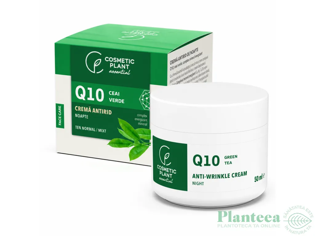 Crema noapte antirid Q10 ceai verde complex mineral 50ml - COSMETIC PLANT