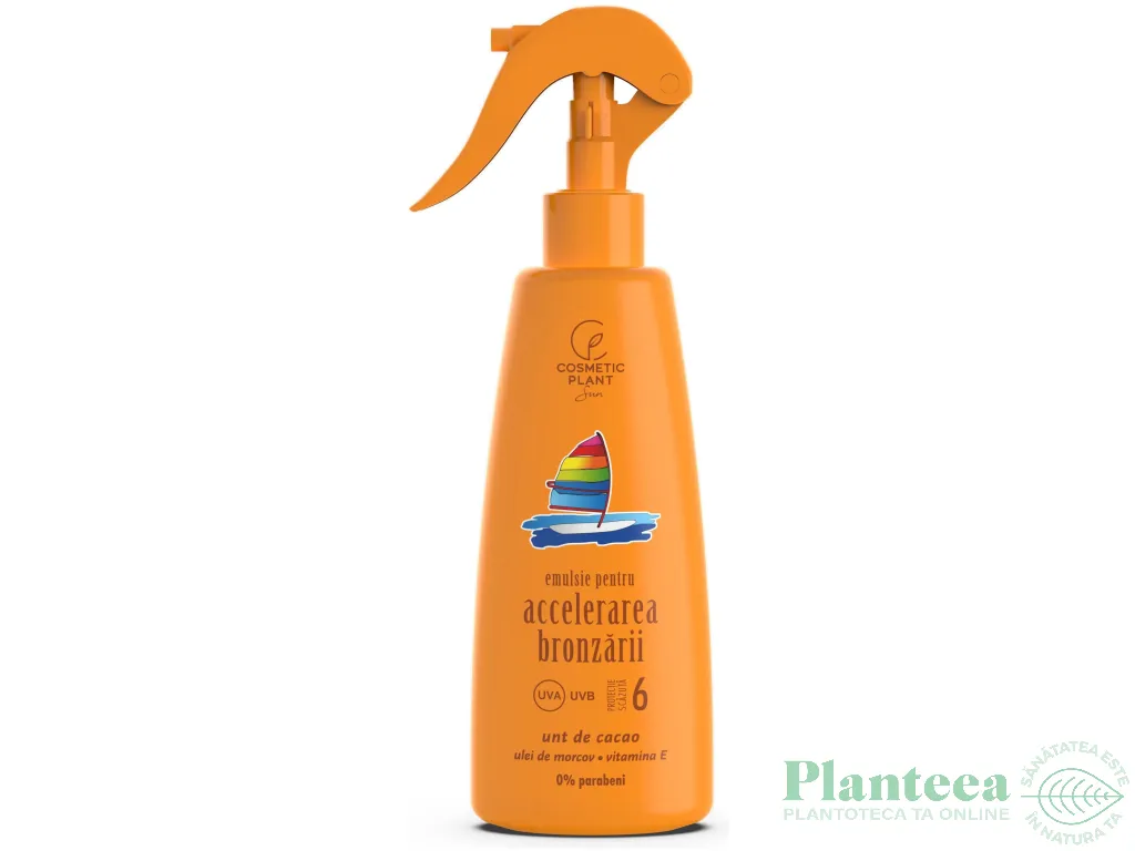 Emulsie plaja accelerare bronz spf6 unt cacao 200ml - COSMETIC PLANT