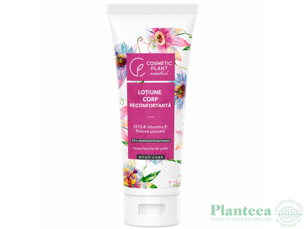 Lotiune corp reconfortanta Q10 vit E Floarea pasiunii 200ml - COSMETIC PLANT