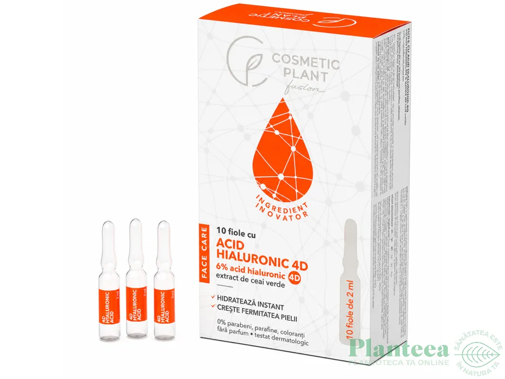 Fiole acid hyaluronic 4D Face Care 10x2ml - COSMETIC  PLANT
