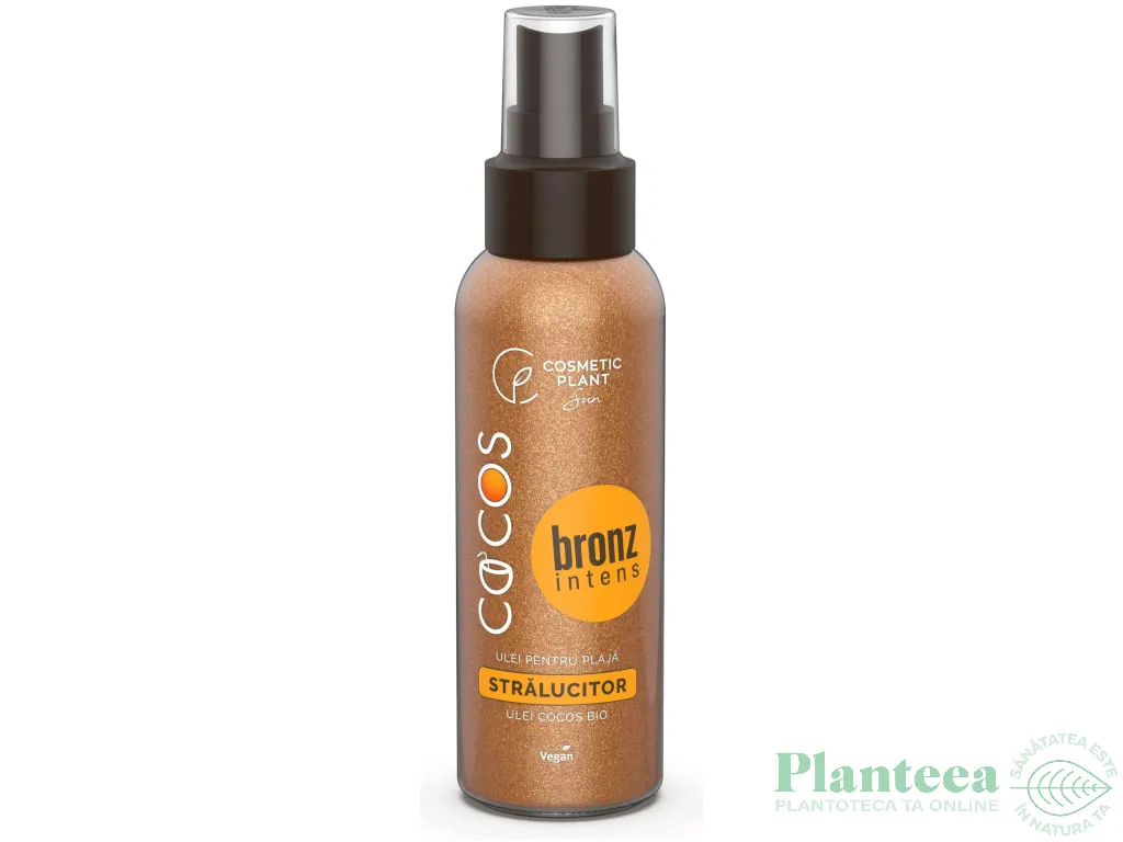 Ulei plaja spf0 Stralucitor bronz intens ulei cocos spray 100ml - COSMETIC PLANT