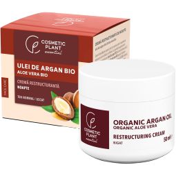 Crema noapte restructuranta ulei argan aloe Essential 50ml - COSMETIC PLANT