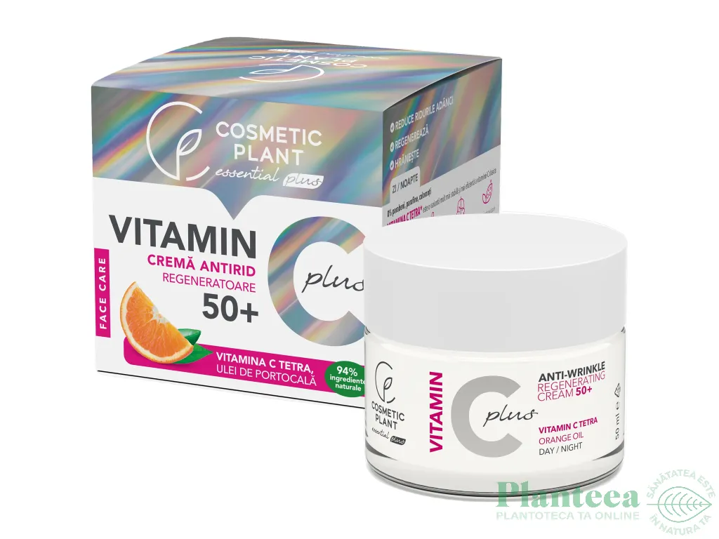 Crema antirid regeneratoare 50+ Vitamin C Plus 50ml - COSMETIC PLANT