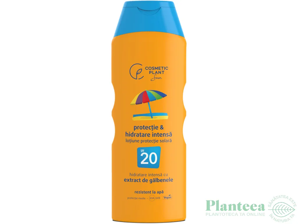 Emulsie plaja rezistenta apa spf20 galbenele 200ml - COSMETIC PLANT