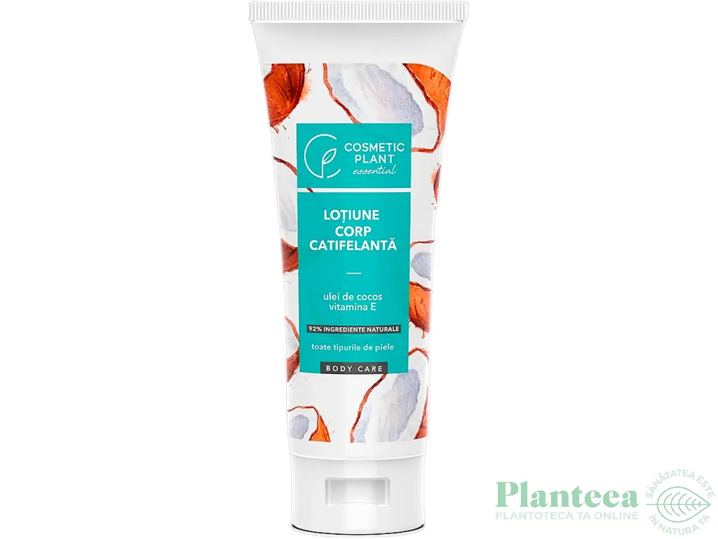 Lotiune corp catifelata ulei cocos vit E 200ml - COSMETIC PLANT
