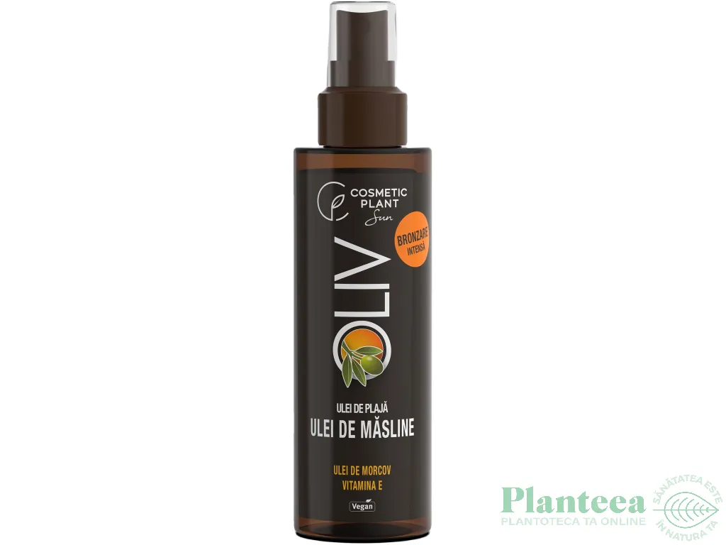 Ulei plaja bronzare intensa spf0 ulei masline morcov 150ml - COSMETIC PLANT