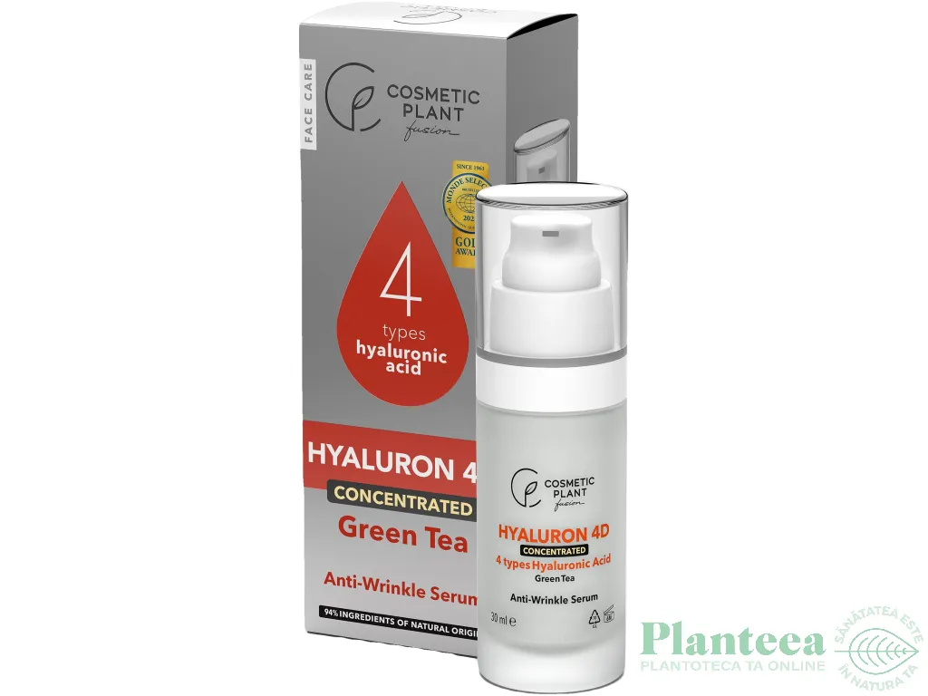 Ser antirid concentrat acid hyaluronic 4D Face Care 30ml - COSMETIC PLANT