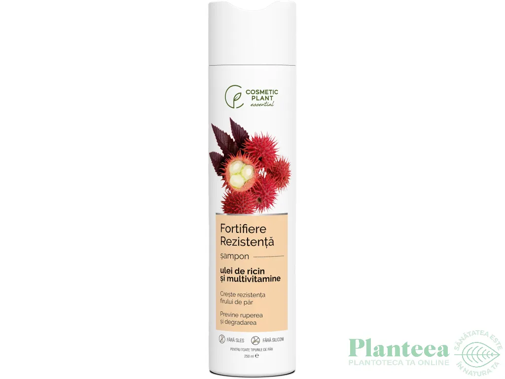 Sampon Fortifiere Rezistenta ulei ricin multivitamine 250ml - COSMETIC PLANT