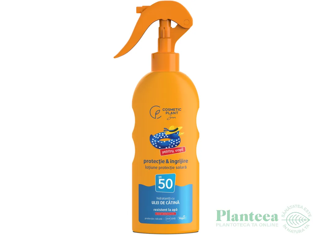 Emulsie plaja rezistenta apa spf50 ulei catina 200ml - COSMETIC PLANT