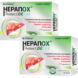 Pachet Hepanox protect detox {50% reducere} 2x30cps - COSMO PHARM