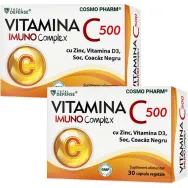 Pachet Vitamina C500 ImunoComplex {50% reducere} 2x30cp - COSMO PHARM