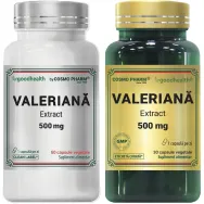 Pachet Valeriana extract 500mg 60+30cps - COSMO PHARM