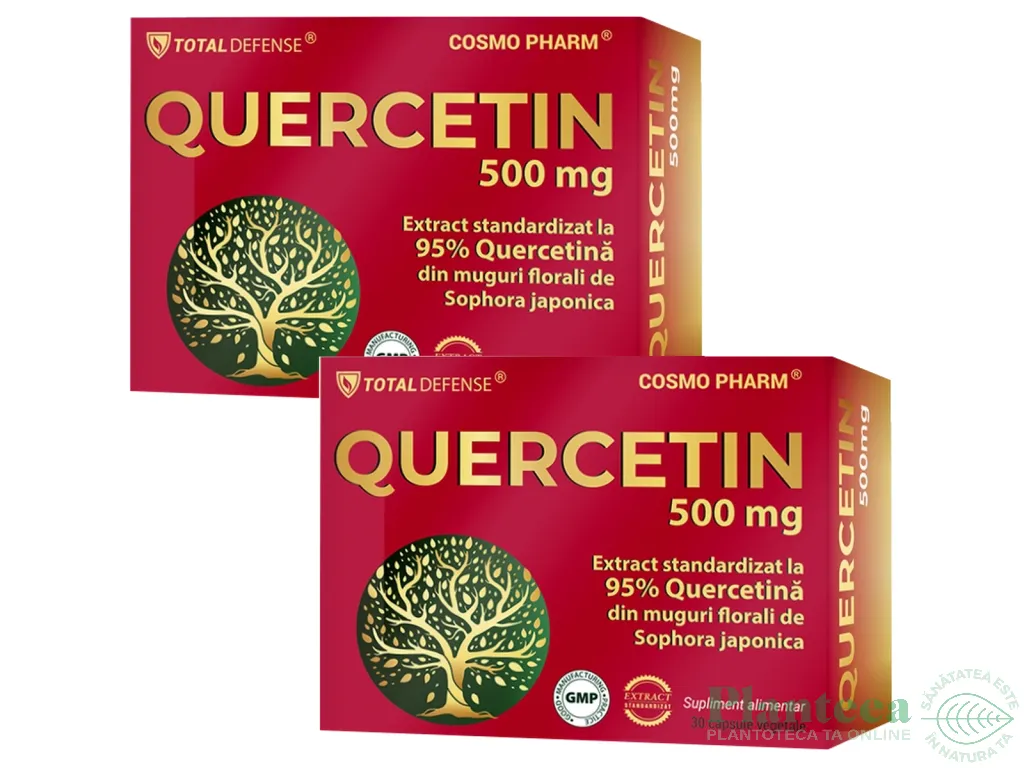 Pachet Quercetin 500mg 30+10cps - TOTAL DEFENSE