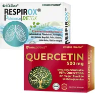 Pachet Respirox Pulmonar Detox + Quercetin 500mg 30+10cps - COSMO PHARM