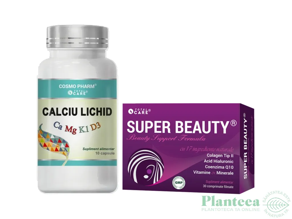 Pachet Super Beauty + Calciu lichid 30+10cps - COSMO PHARM
