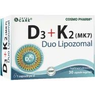 Vitamina D3 K2 MK7 duo lipozomal 30cps - TOTAL CARE
