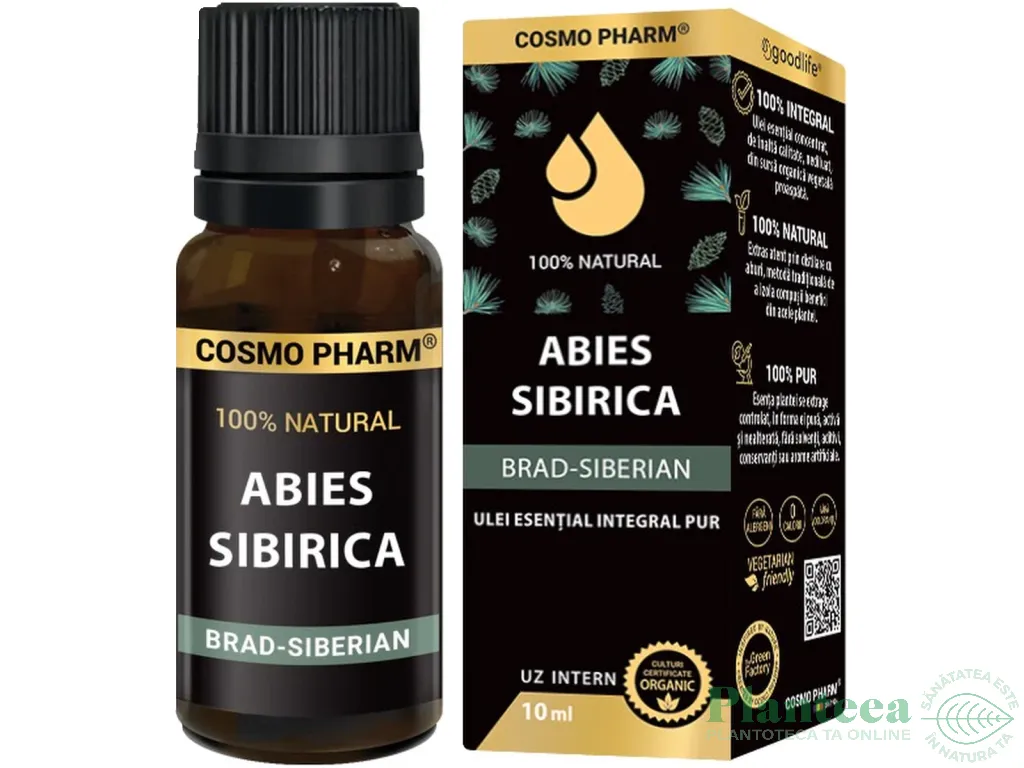 Ulei esential integral 100% natural brad siberian 10ml - COSMO PHARM