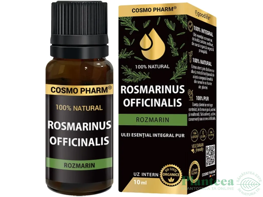 Ulei esential integral 100% natural rozmarin 10ml - COSMO PHARM