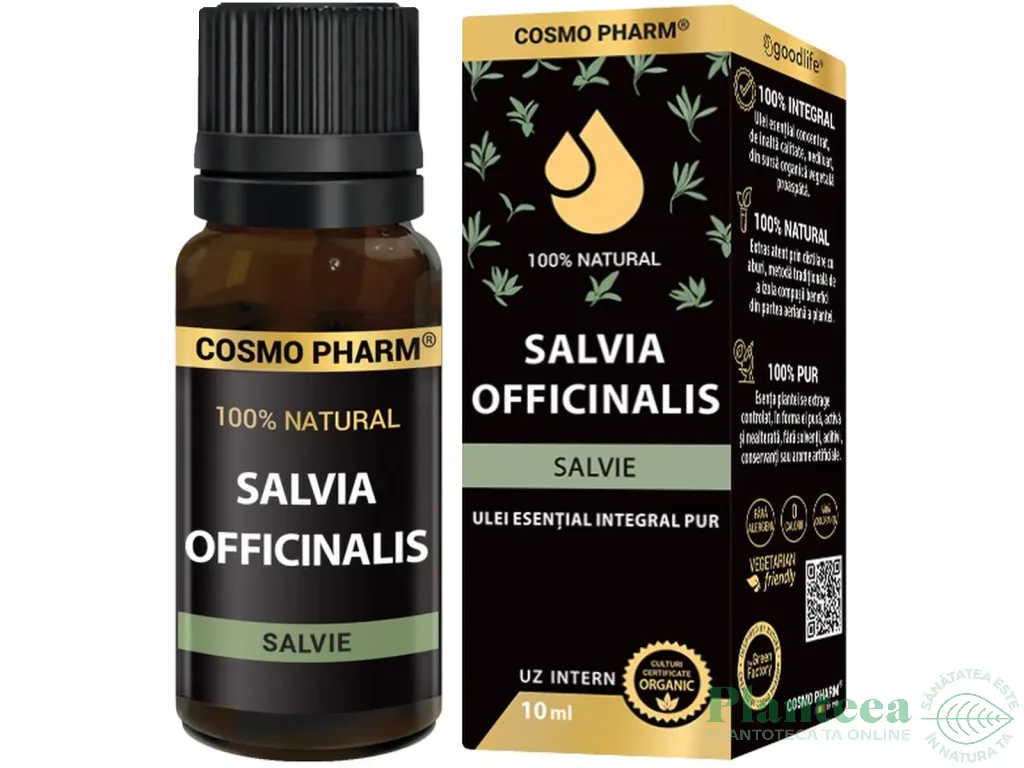 Ulei esential integral 100% natural salvie 10ml - COSMO PHARM