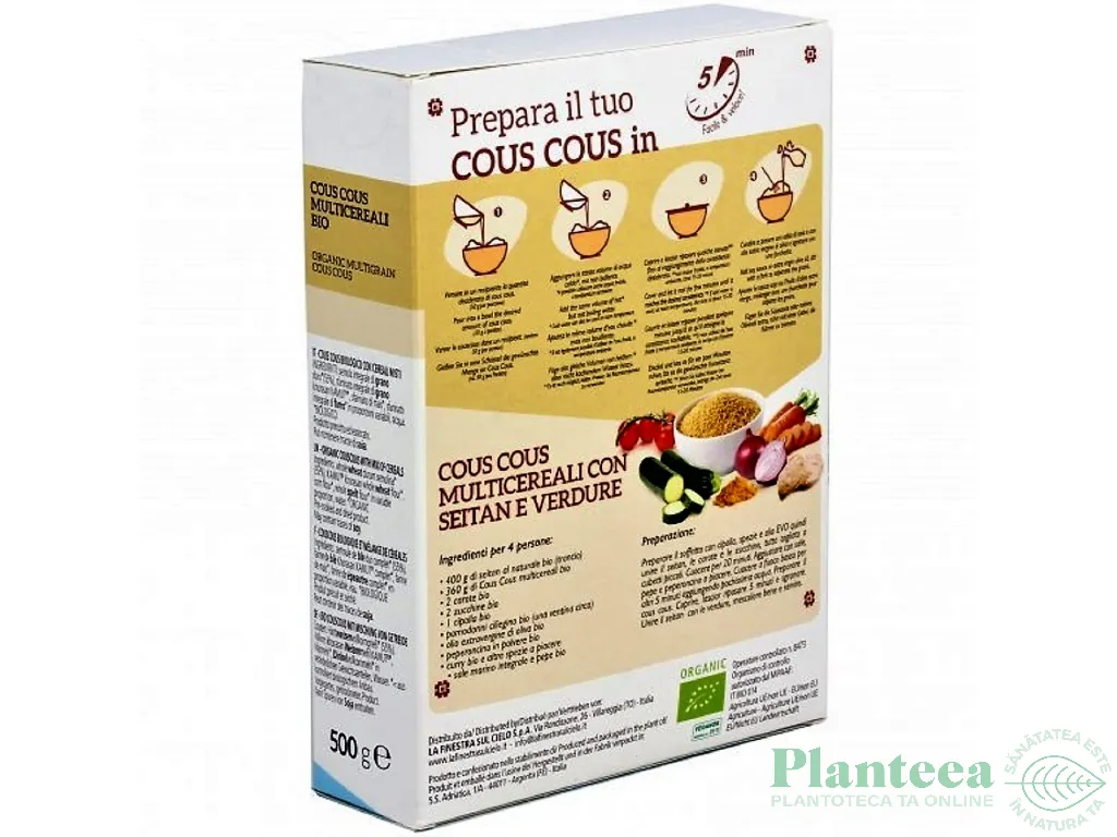 Cuscus 4cereale eco 500g - LA FINESTRA SUL CIELO