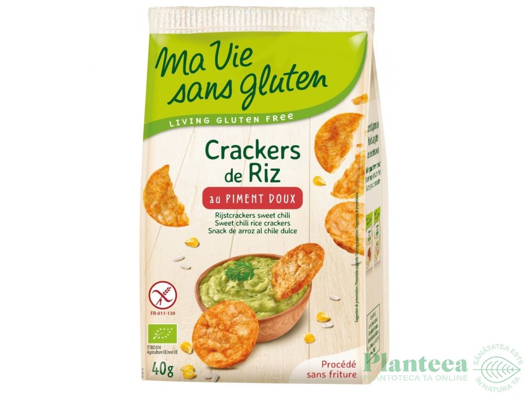 Crackers orez ardei dulce eco 40g - MA VIE SANS GLUTEN