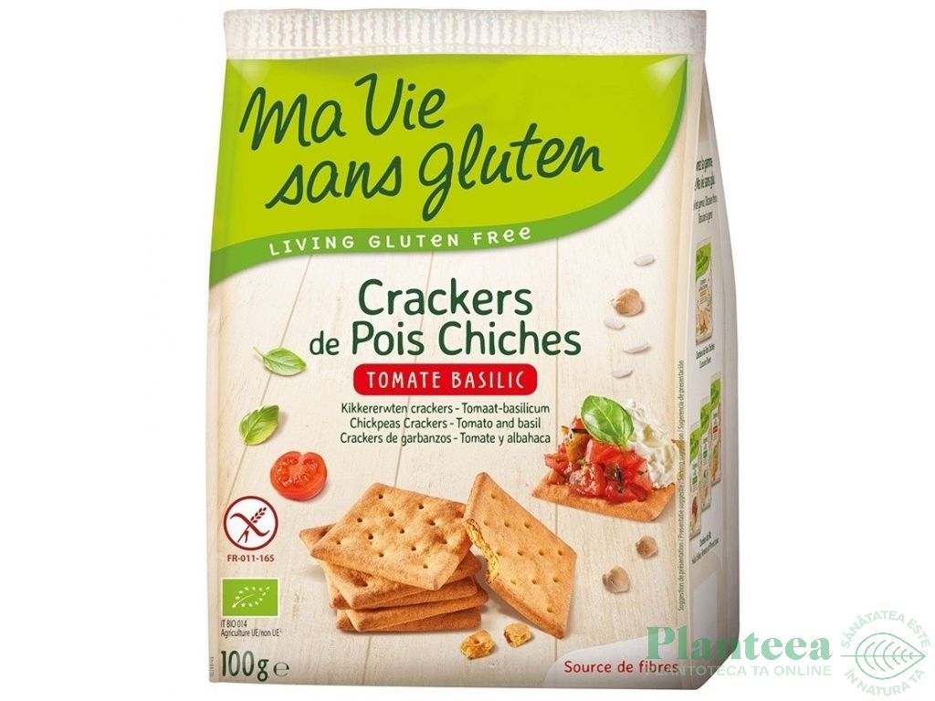 Crackers naut rosii busuioc fara gluten eco 100g - MA VIE SANS GLUTEN