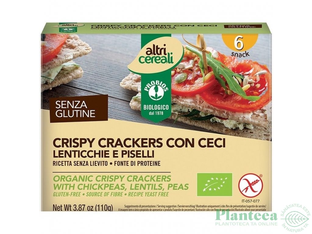 Crackersi crocanti faina leguminoase fara gluten eco 150g - PROBIOS