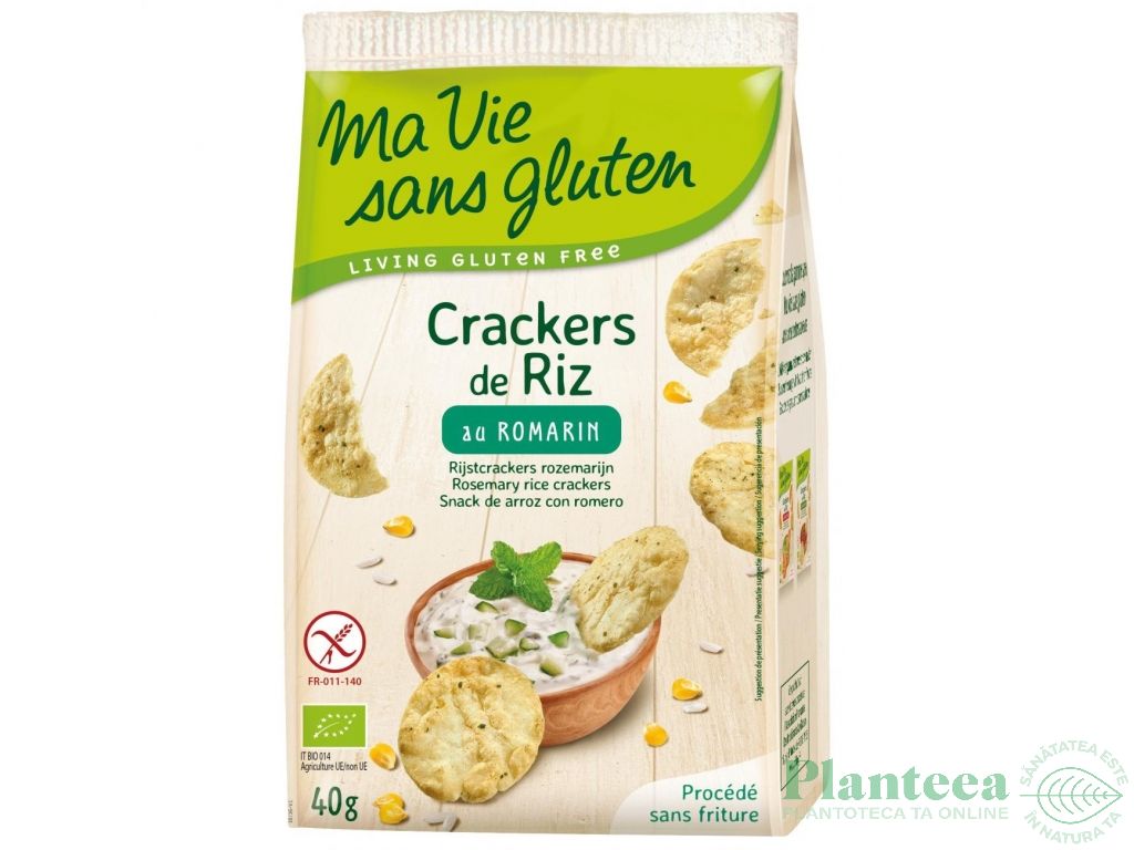 Crackers orez rozmarin eco 40g - MA VIE SANS GLUTEN