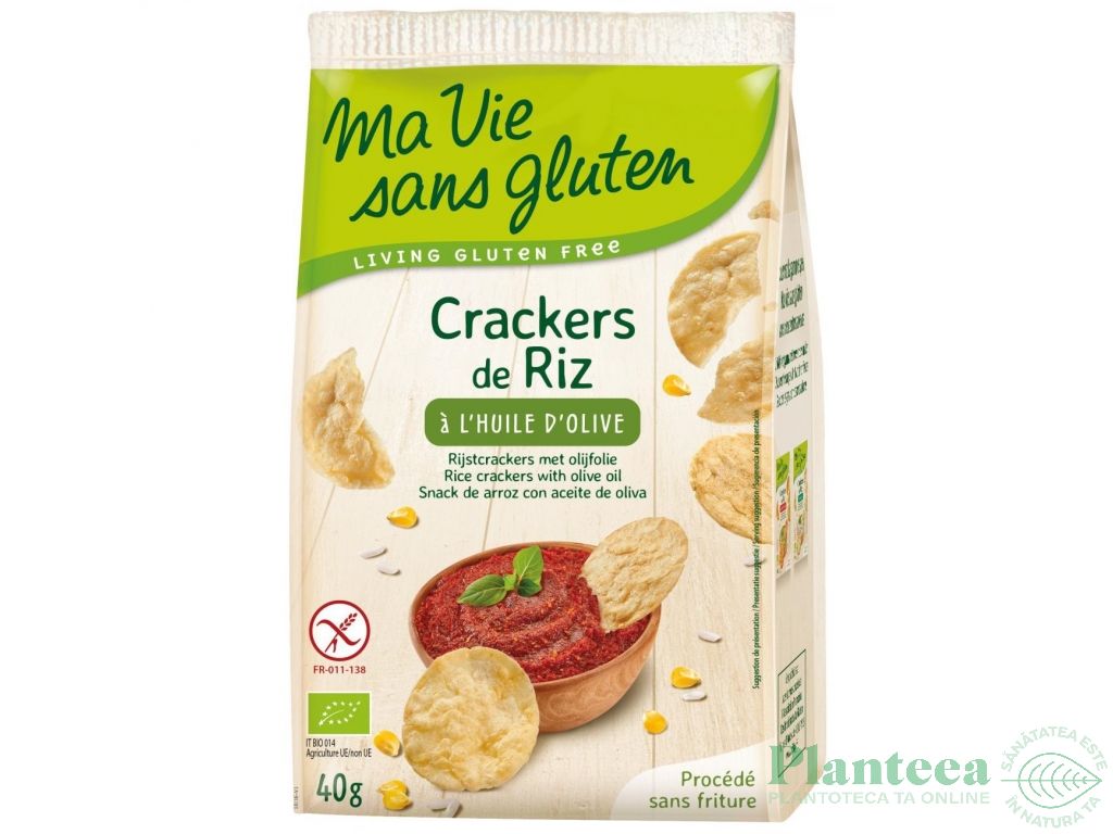 Crackers orez ulei masline eco 40g - MA VIE SANS GLUTEN