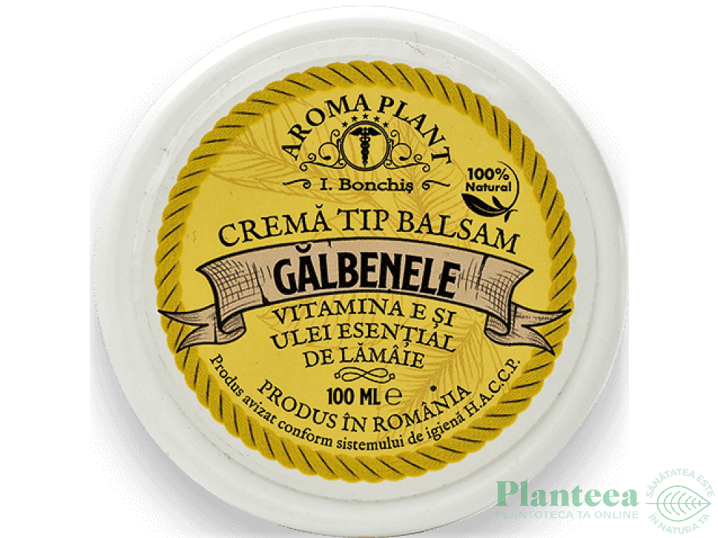 Crema balsam galbenele vitamina E ulei lamaie 100ml - BONCHIS