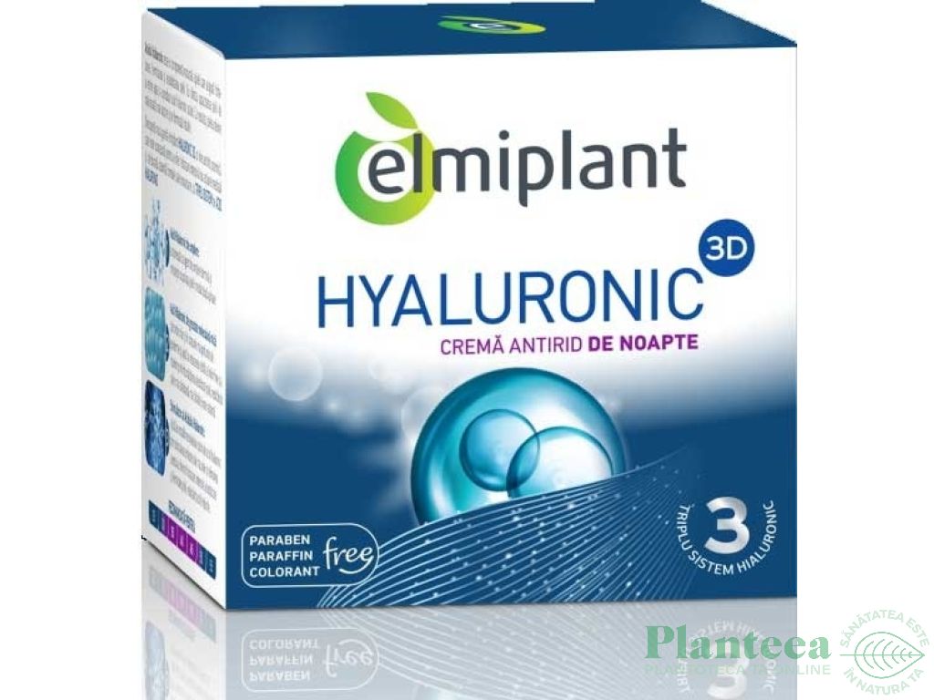 Crema noapte antirid Hyaluronic 50ml - ELMIPLANT