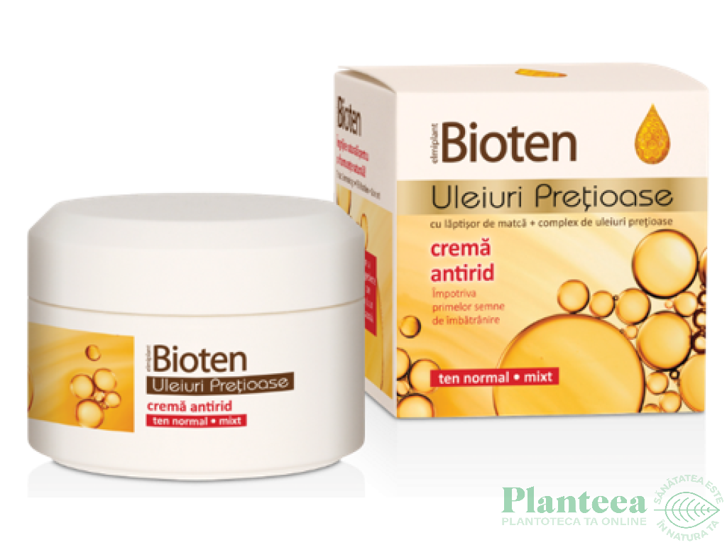 Crema antirid ten normal/mixt uleiuri pretioase Bioten 50ml - ELMIPLANT