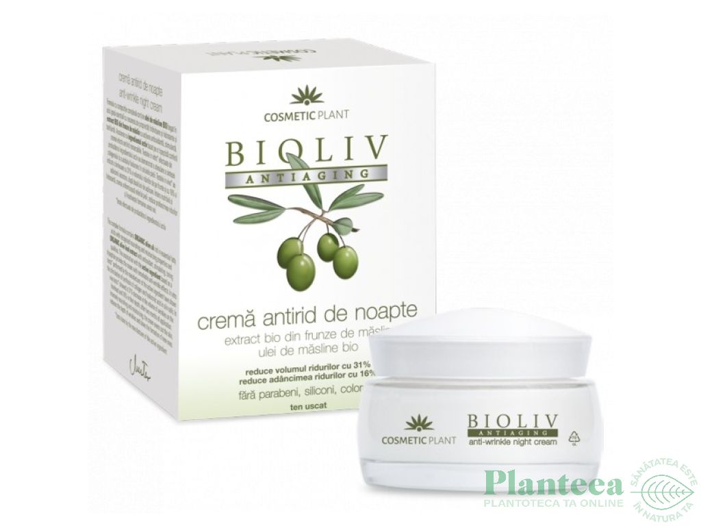 Crema noapte antirid Bioliv 50ml - COSMETIC PLANT