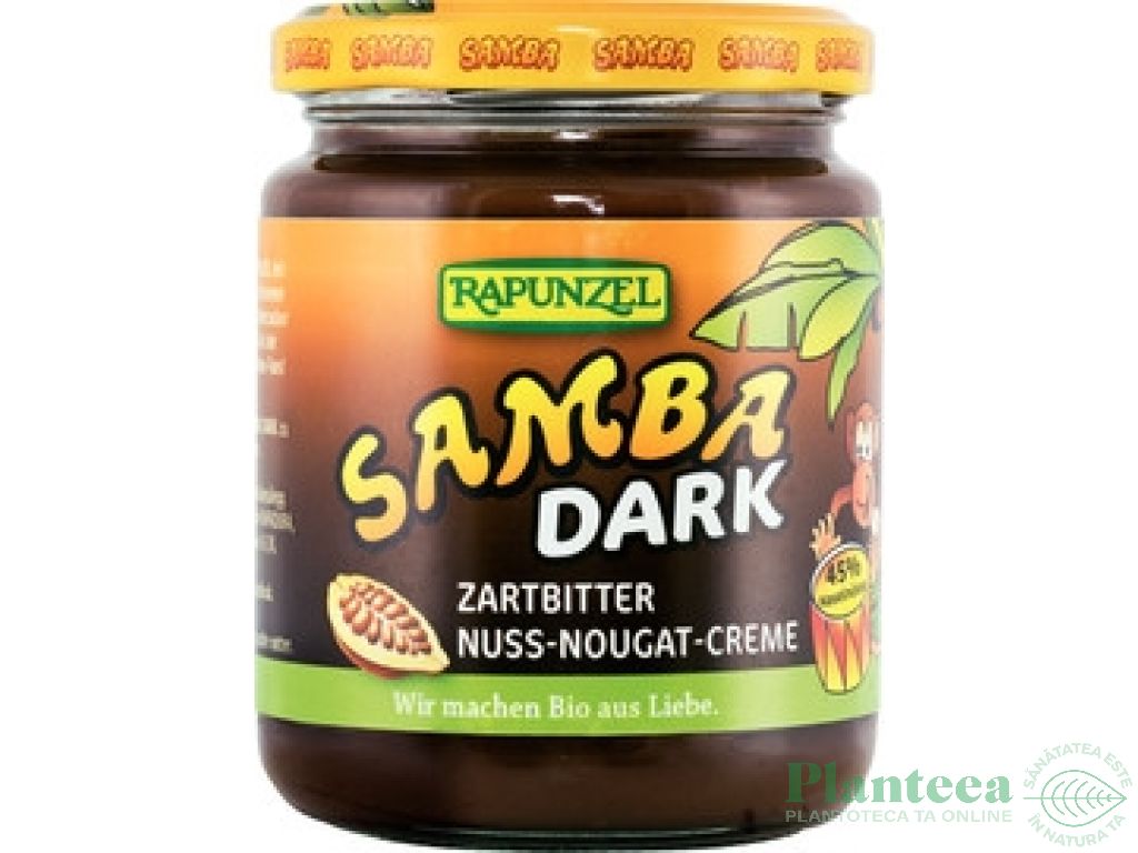 Crema desert alune nougat Samba dark eco 250g - RAPUNZEL